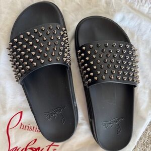 Christian Louboutin studded slides size 39
